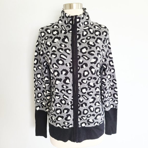 Rachel Zoe Sweaters - Rachel Zoe leopard print zip up sweater